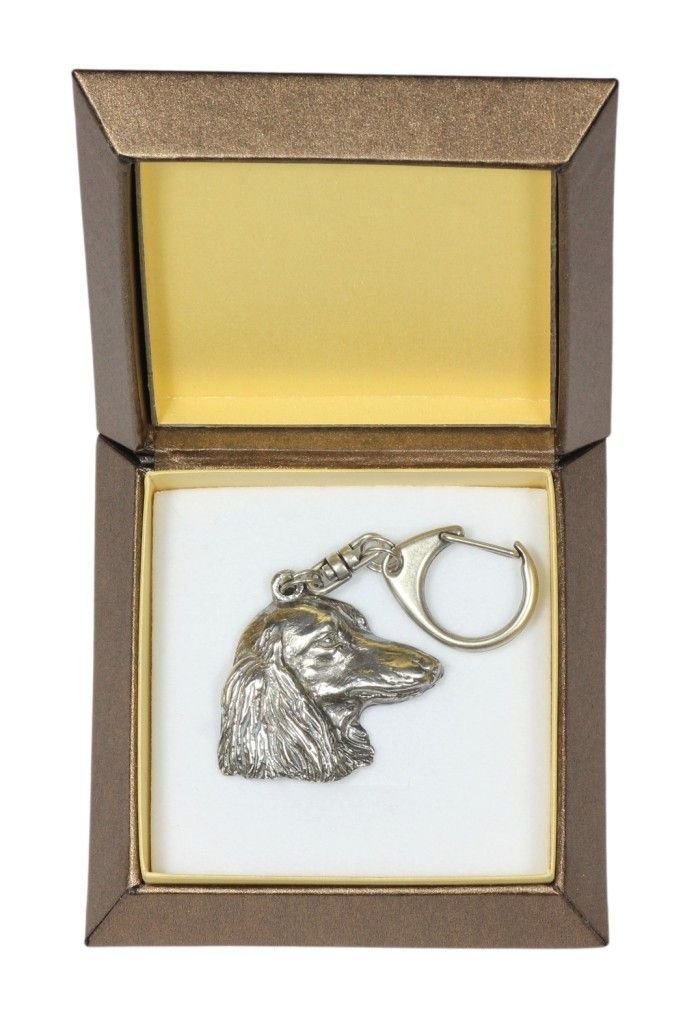 Jamnik Posrebrzany brelok w pudełku