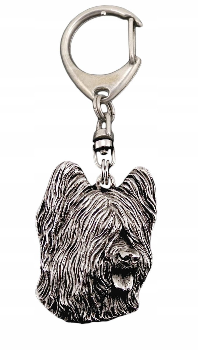 Owczarek Francuski Briard Brelok posrebrzany