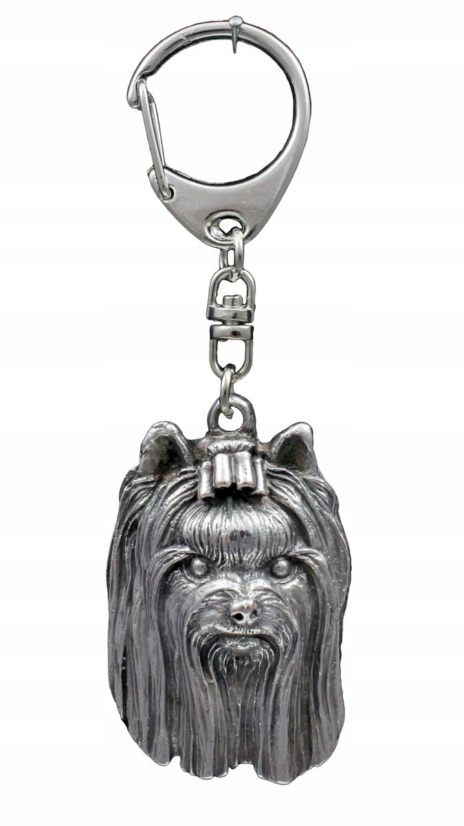 Yorkshire Terrier Brelok Breloczek posrebrzany