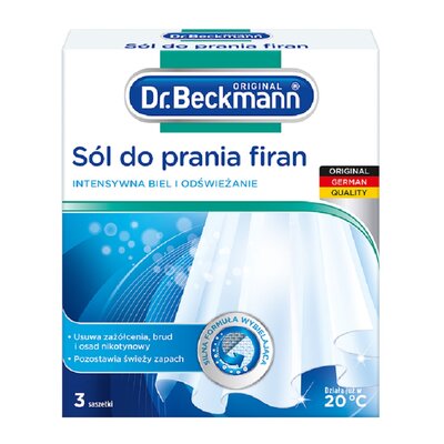 Dr. Beckmann Sól do prania firan w saszetkach 3x40