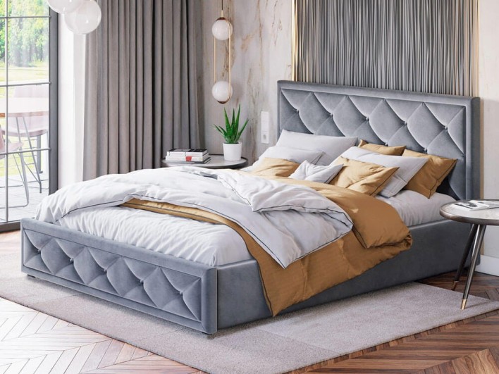 Łóżko tapicerowane z pojemnikiem LB-45 | 180x200 | Kolor do wyboru | [P]