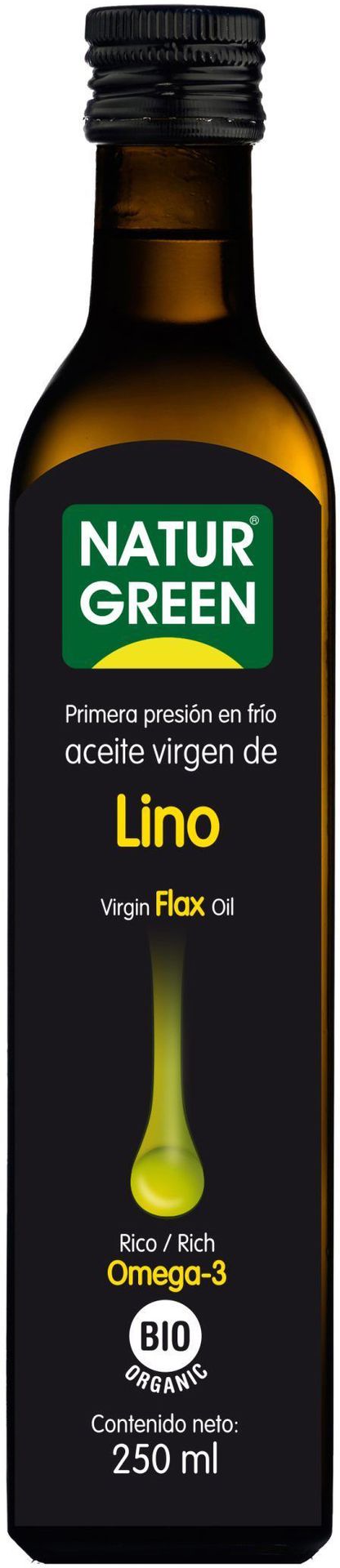 Olej lniany Naturgreen Aceite Lino Bio Organic 250 ml (8437011502209)