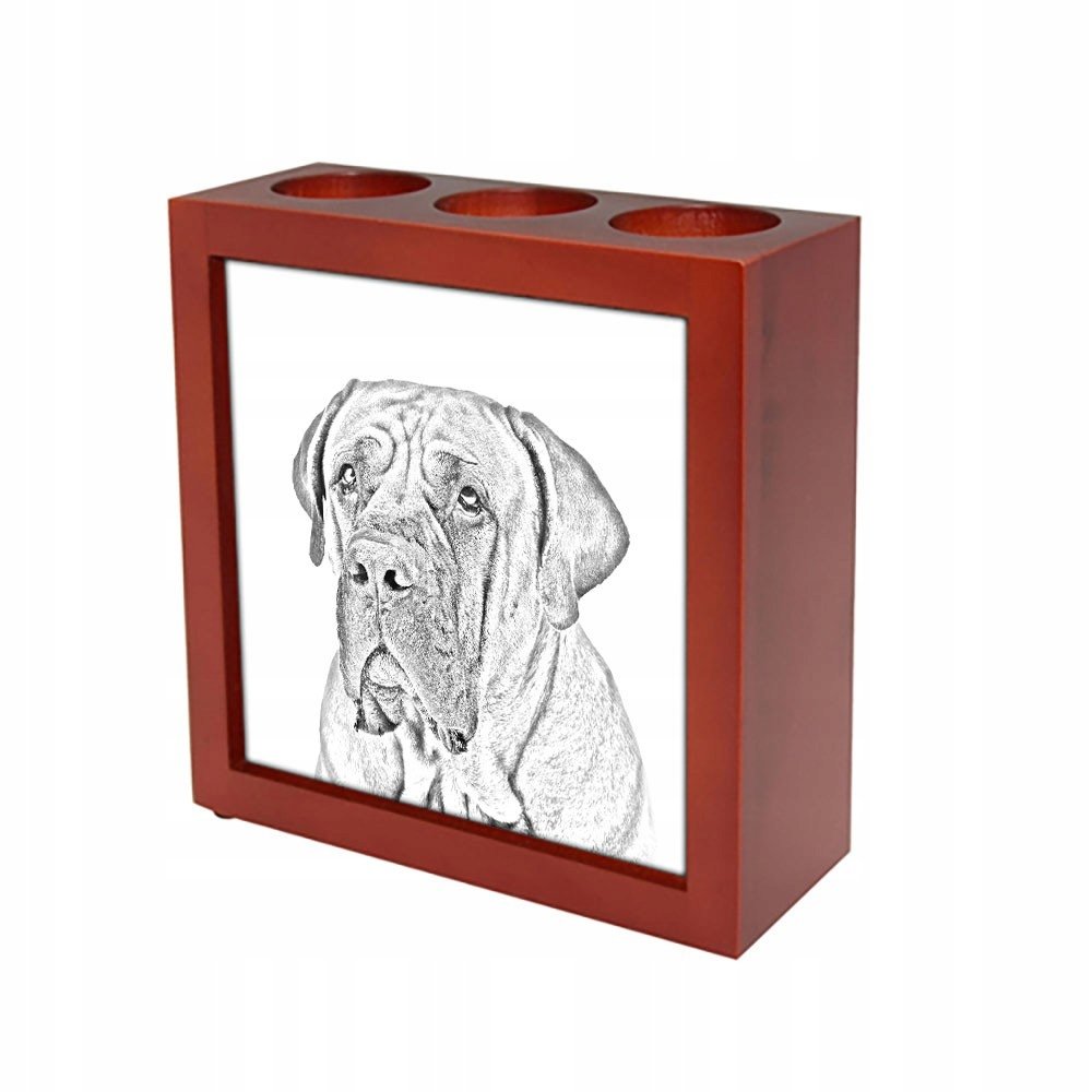 Boerboel Stojak na długopisy, świecznik z grafiką