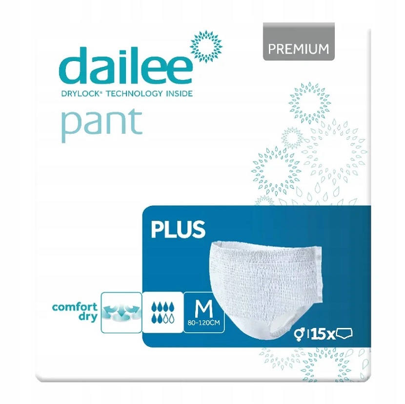 Dailee Pant Premium Plus Majtki Chłonne Rozmiar M 15 Sztuk