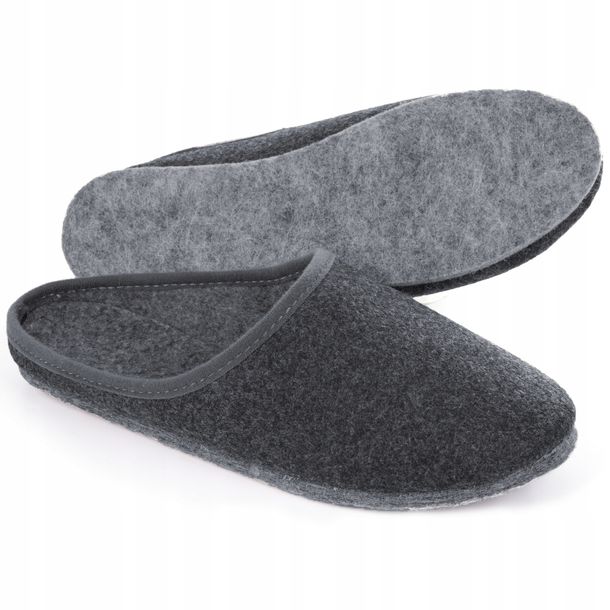 Pantofle Kapcie Filcowe Ciepłe Ciapy Lekkie 46