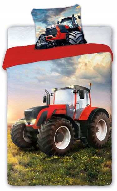 Pościel 140x200 Traktor Farma Ciągnik Bawełna