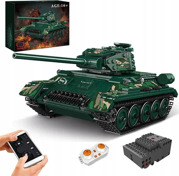 Klocki Mould King 20015 CZOŁG T34 ZDALNIE STEROWANY R/C 800 elementów