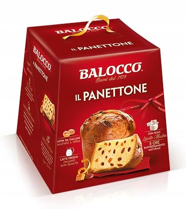 Balocco IL Panettone Classica - włoska babka z rodzynkami i kandyzowanymi skórkami pomarańczy (750 g)