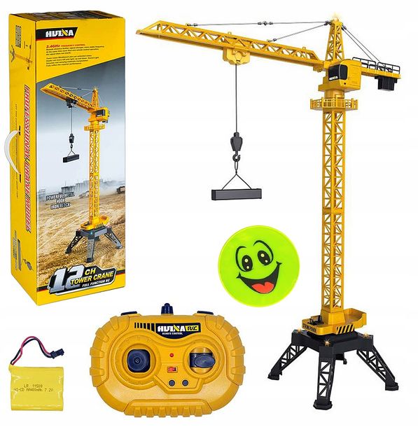 Ogromny Żuraw Zdalnie Sterowany Rc Dźwig 130 Metal + Pilot Bezprzewodowy