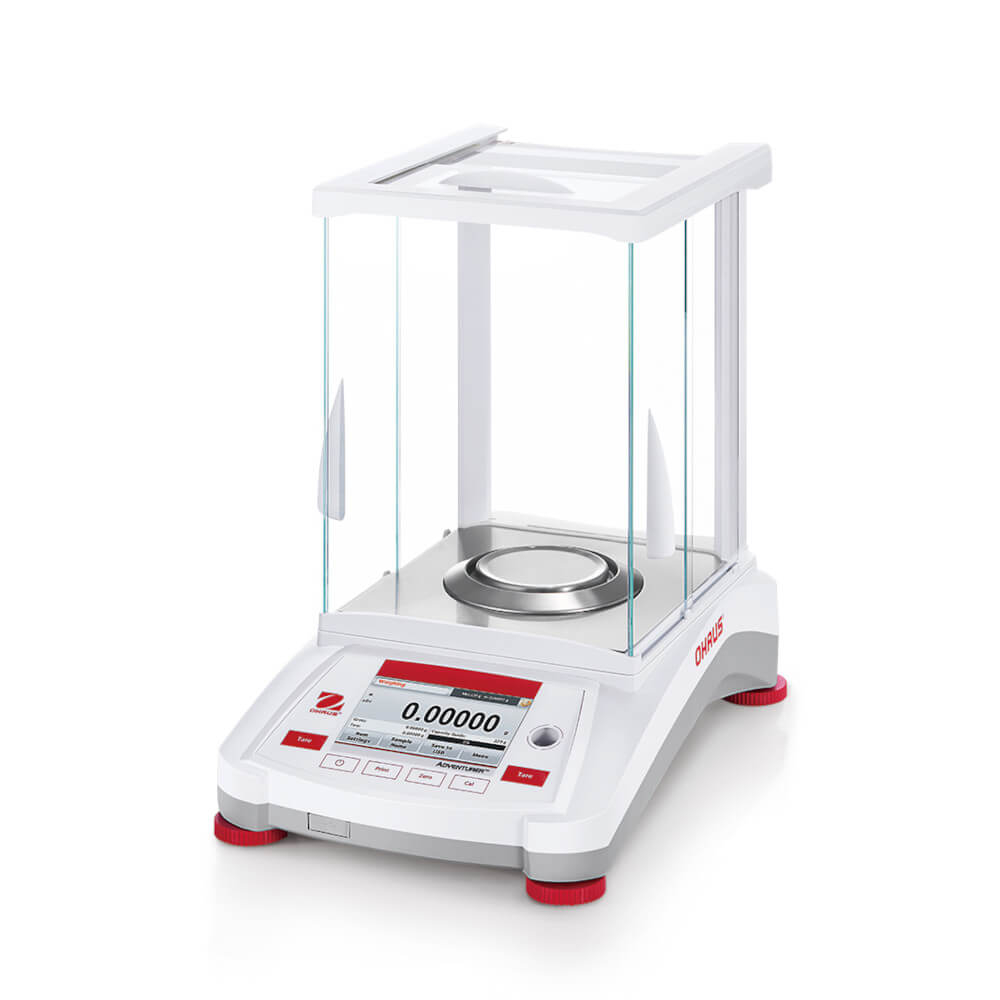 OHAUS AX Adventurer AX225DM 102/220 g, 0,01/0,1 mg - waga analityczna semi - micro z dotykowym wyświetlaczem