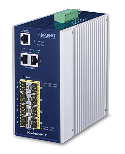 Planet IGS-10080MFT Switch przem. 8xSFP, 2xGE zarz.