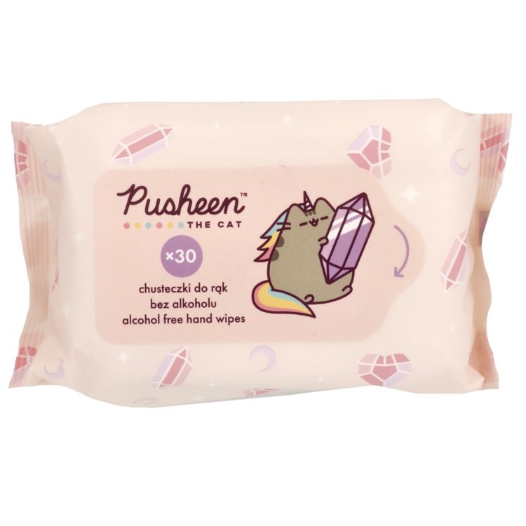 Pusheen, Hand Wipes, Nawilżane Chusteczki Do Rąk Dla Dzieci, 30szt.