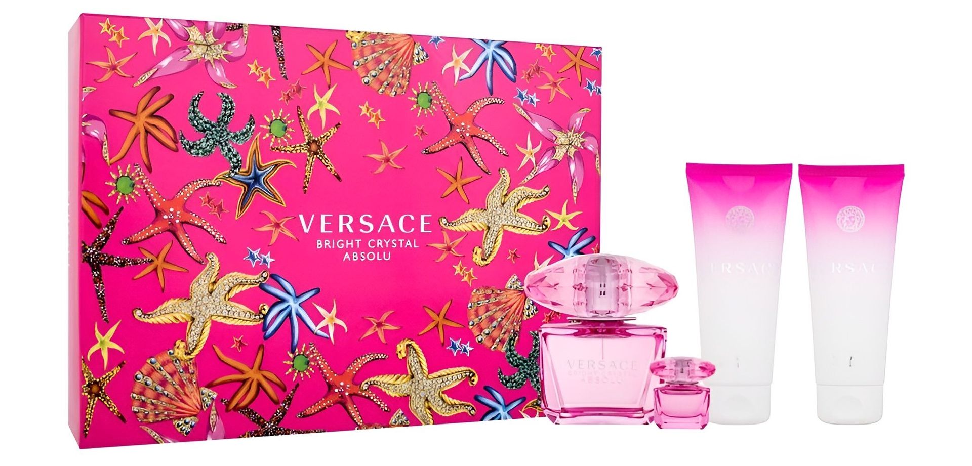 Zestaw kosmetyków Versace Bright Crystal Absolu Woda perfumowana 90 + 5 ml + Balsam do ciała 100 ml + Żel pod prysznic 100 ml (8011003879137)