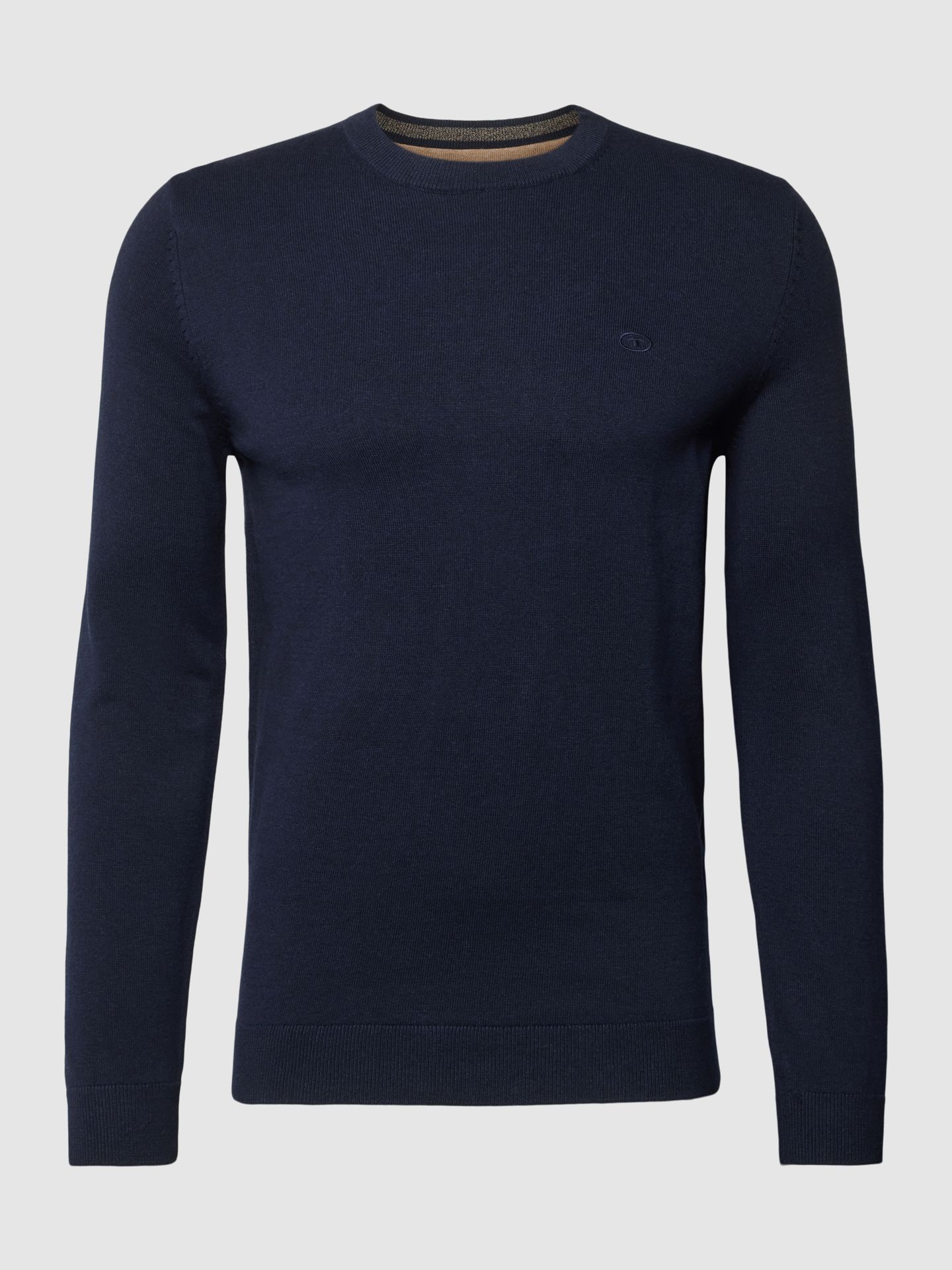 Sweter z dzianiny z okrągłym dekoltem