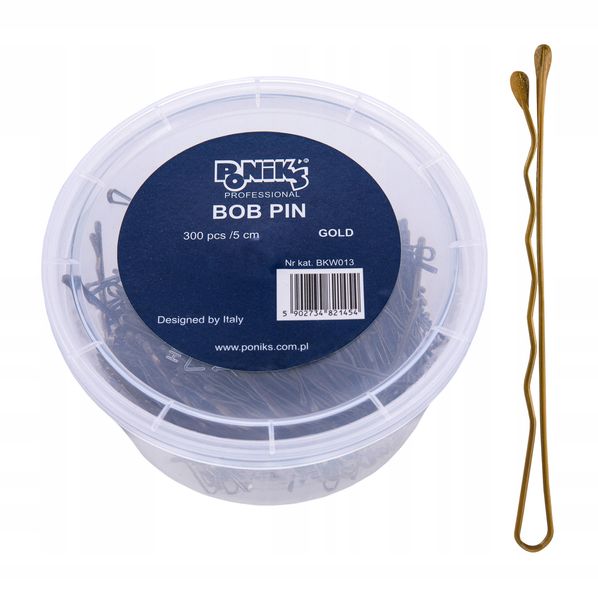 Wsuwki Do Włosów Fryzjerskie Złote 300szt, 5cm
