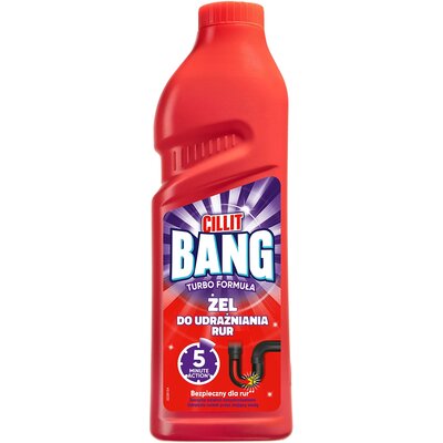 Cillit Bang Turbo Żel do Udrożniania Rur z Turbo Formułą Mocny 1L