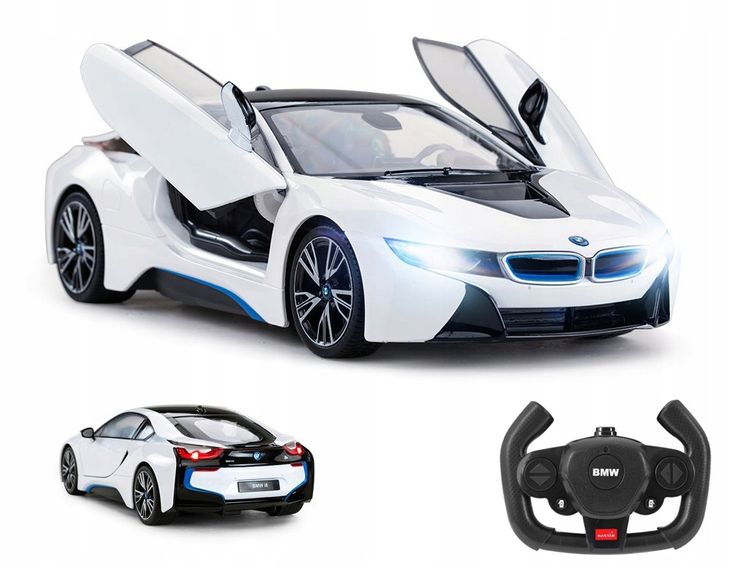 Bmw I8 Rastar Duży Samochód Sterowany 1:14 Auto Rc Otwierane Drzwi Światła