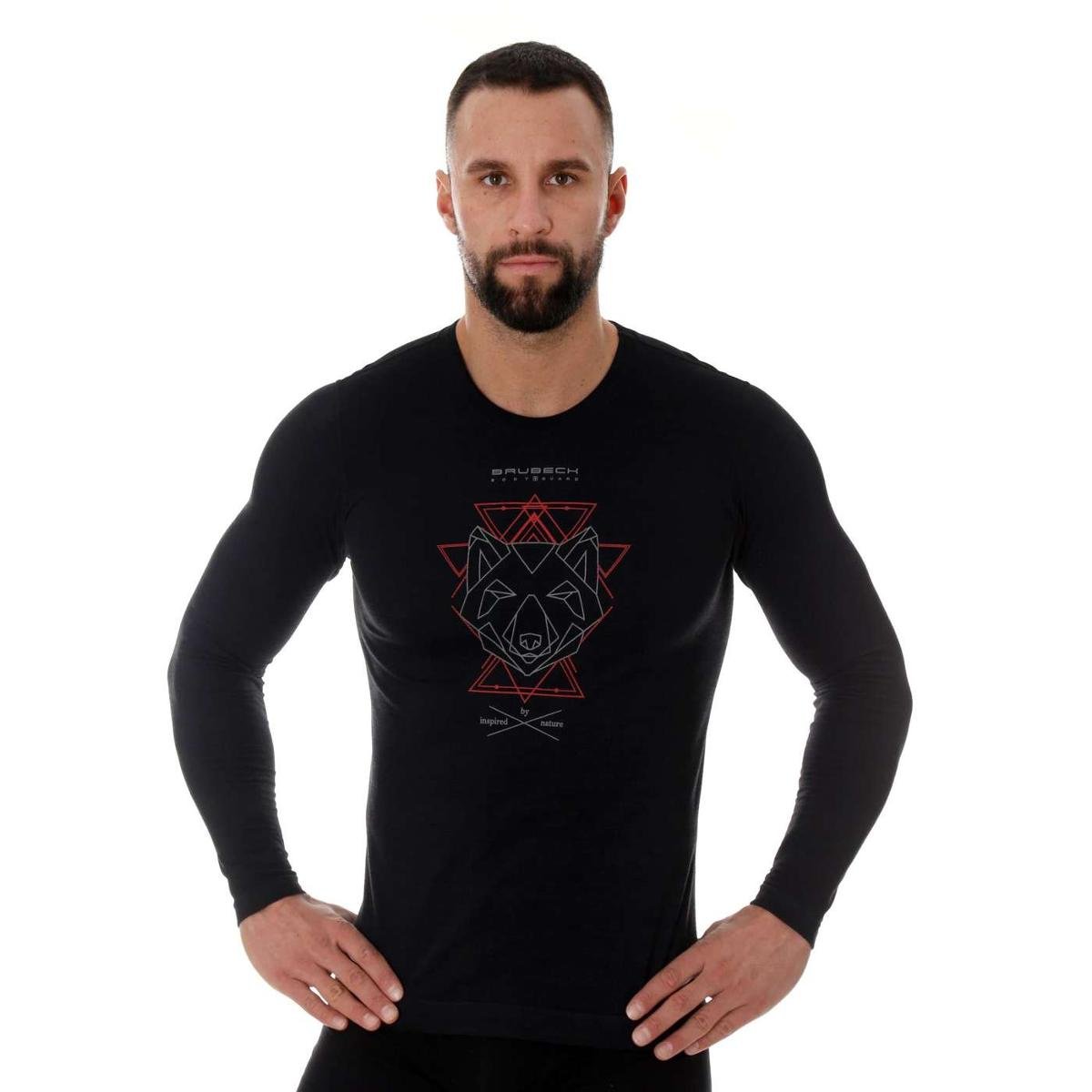 Koszulka męska z długim rękawem z wełny merynosów Brubeck Outdoor Wool Pro - S