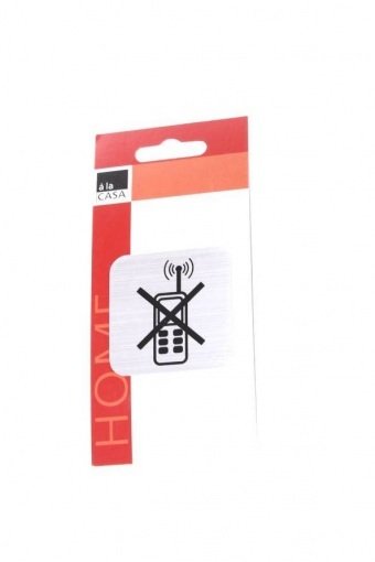 Rewe Dom Tabliczka samoprzylepna inox do toalety a la Casa