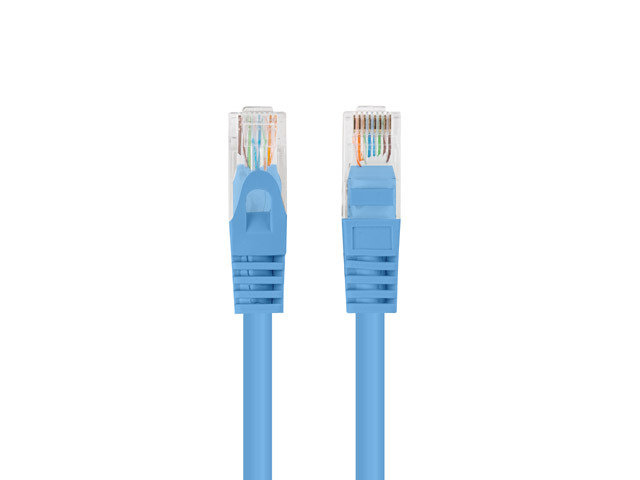 Lanberg, Patchcord KAT.6 UTP 0.25m Fluke Passed, niebieski, 10-pack