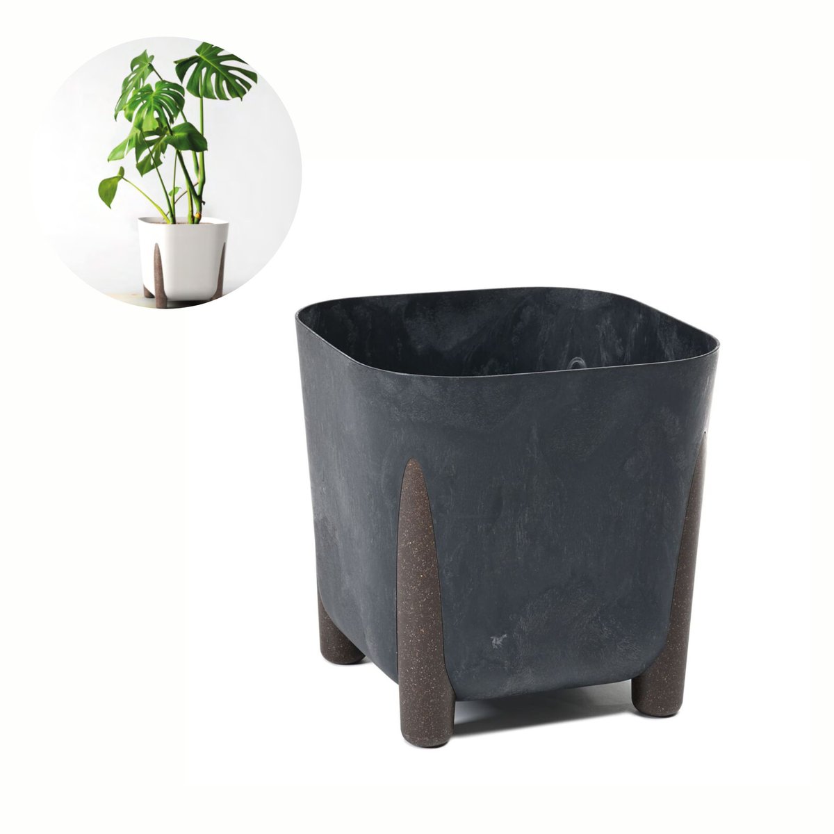 Doniczka kwadratowa na nóżkach FRIDA ECO 260