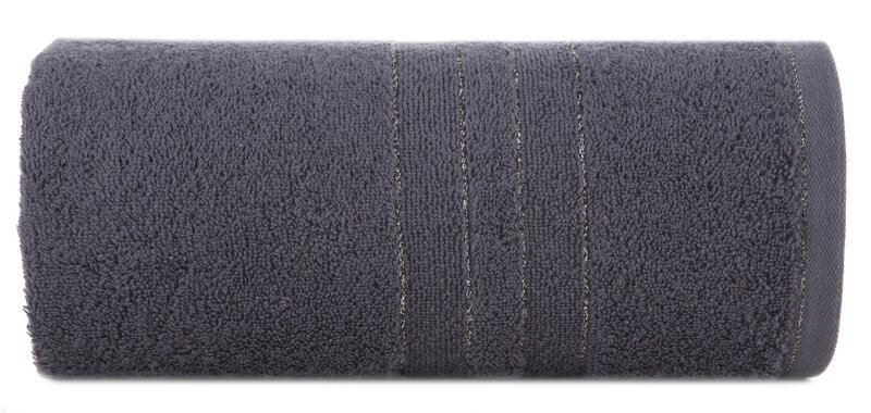 Ręcznik Gala 50x90 grafitowy zdobiony błyszczącą nicią 500 g/m2