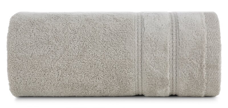 Ręcznik Glory 4 50x90 beżowy z welurową bordiurą i błyszczącą nicią 500 g/m2 Eurofirany