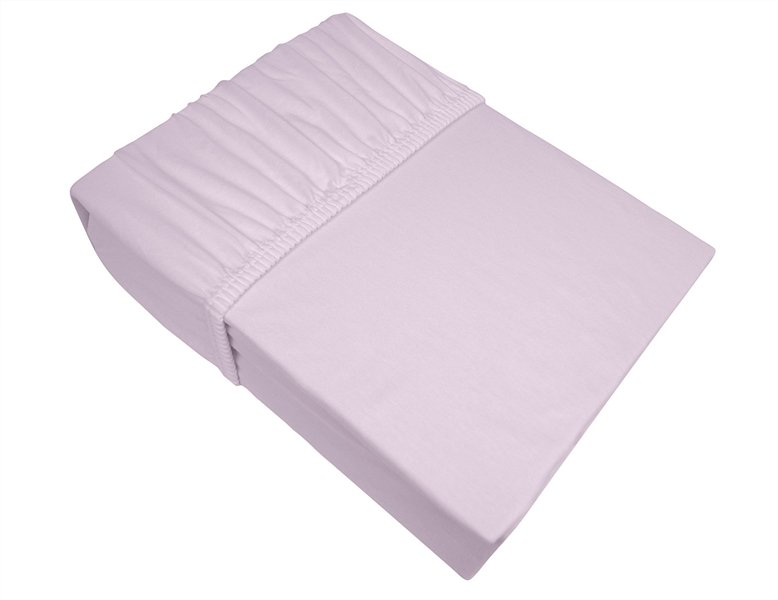Prześcieradło jersey 220x200 lawendowe z gumką Bielbaw
