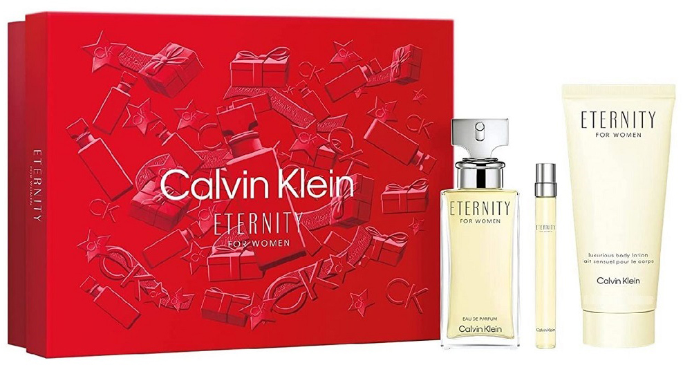 Zestaw Calvin Klein Eternity Women Woda perfumowana 100 ml + Woda perfumowana 10 ml + Balsam do ciała 200 ml (3616303455163)