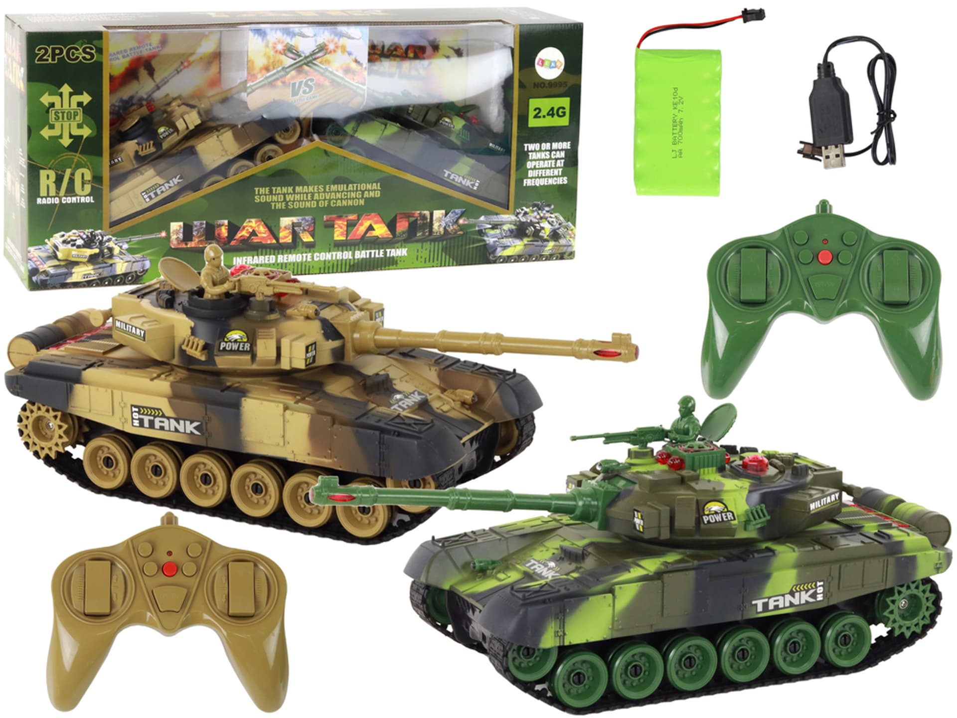 ﻿Zestaw Czołgi Walczące Zdalnie Sterowane Czołg War Tank RC Bitwa Podczerwie