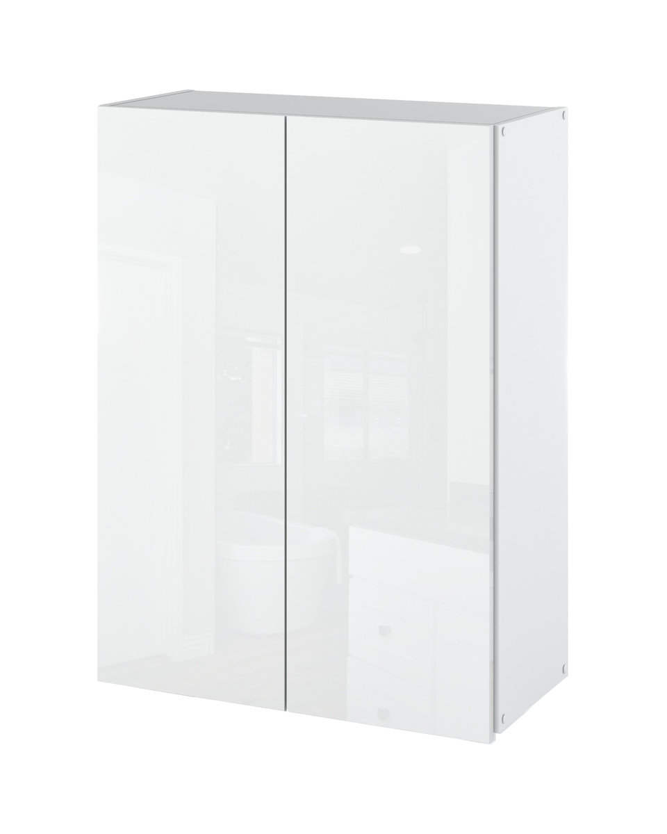 Szafka Łazienkowa Wisząca 60cm HUGO Biała Połysk