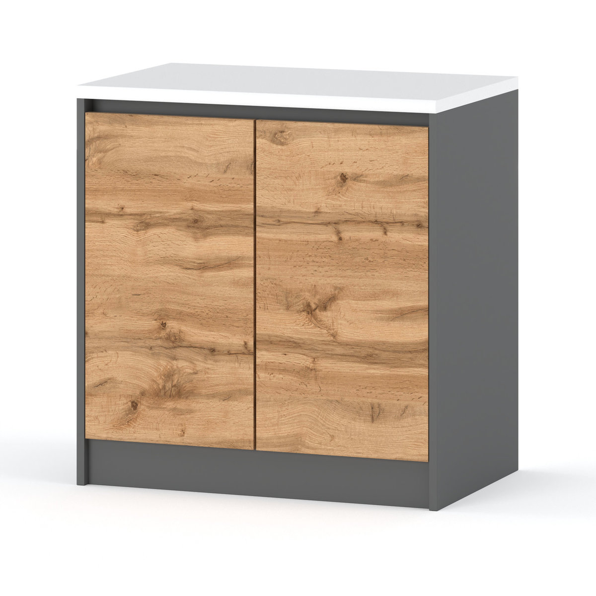 Szafka Kuchenna Stojąca D80 BELLA Szara Dąb Wotan