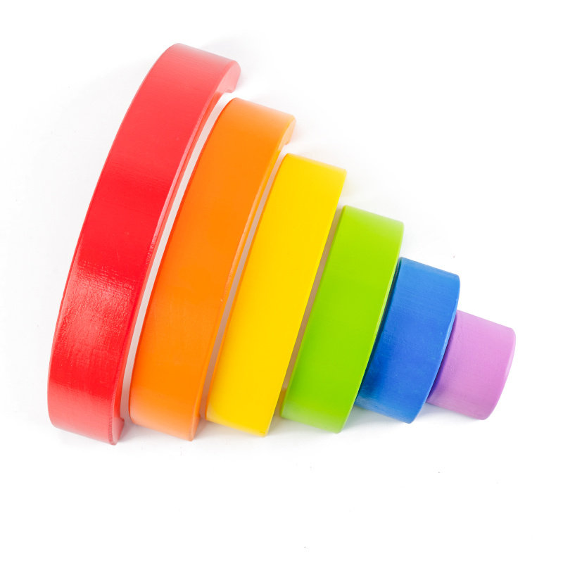 Sprytne Zabawki. Drewniana Tęcza 6 Elementów Toys4Edu