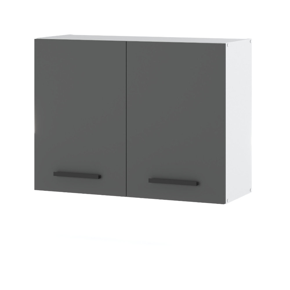 Szafka Kuchenna Wisząca W80 BLANDE Biała Butelkowa Zieleń