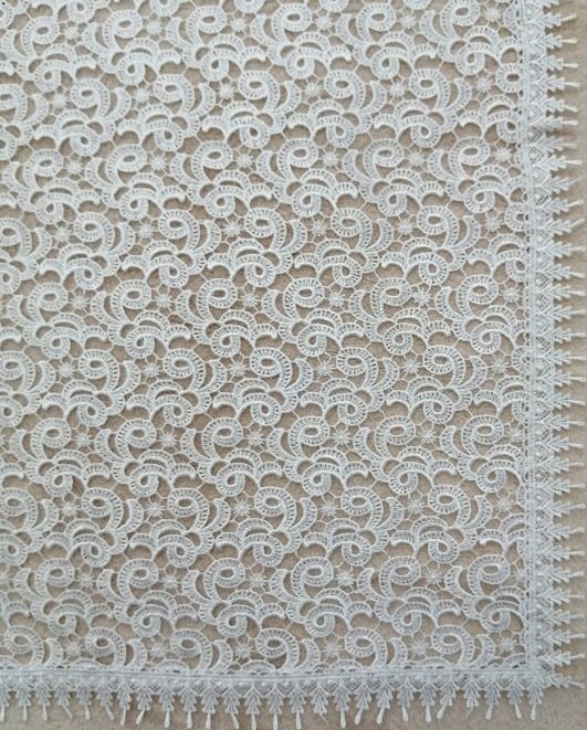 Elegancki Obrus Gipiura Koronka 85X85 Biały