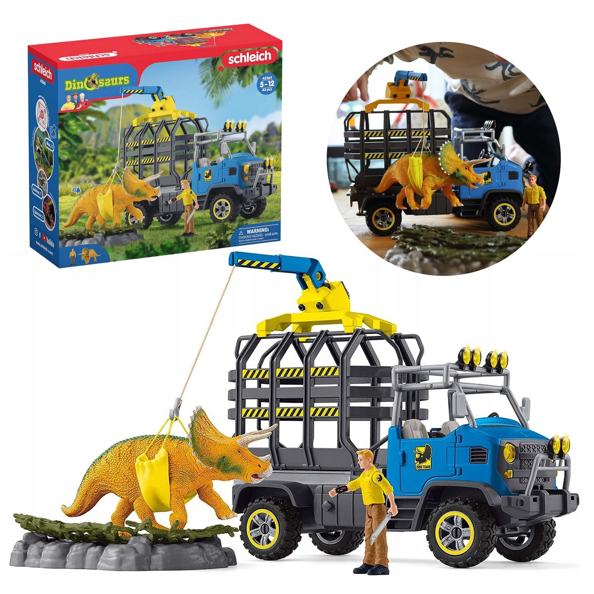 SLH42565 Schleich Dinosaurs - Misja transportu dinozaurów, figurki dla dzieci 4+