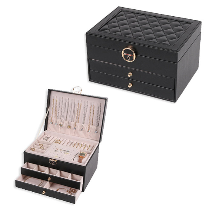 Szkatułka Na Biżuterię Kuferek Organizer Elegancki Na Kluczyk Pudełko Pl