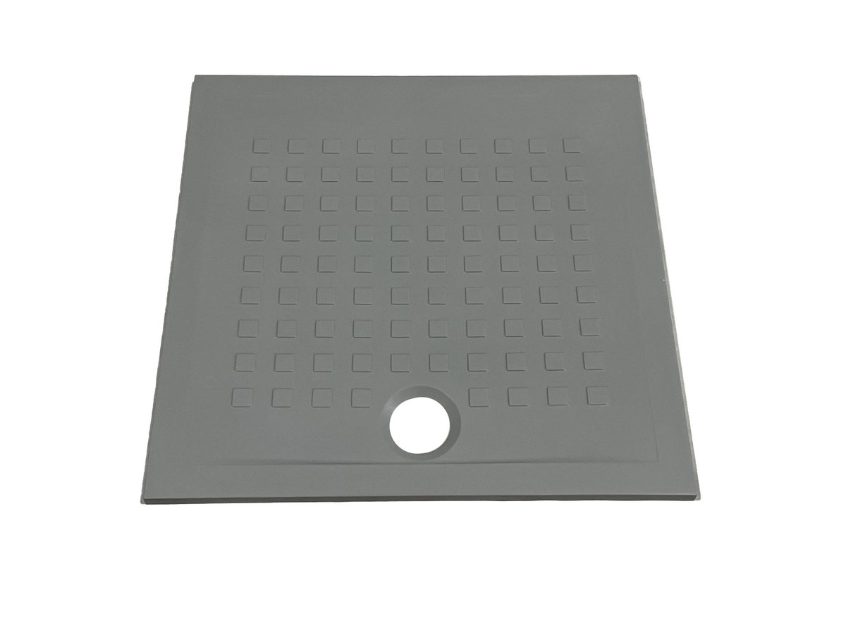 Brodzik prysznicowy prostokątny, antypoślizgowy, szary, 80 x 80 cm, polski producent / IdealStones