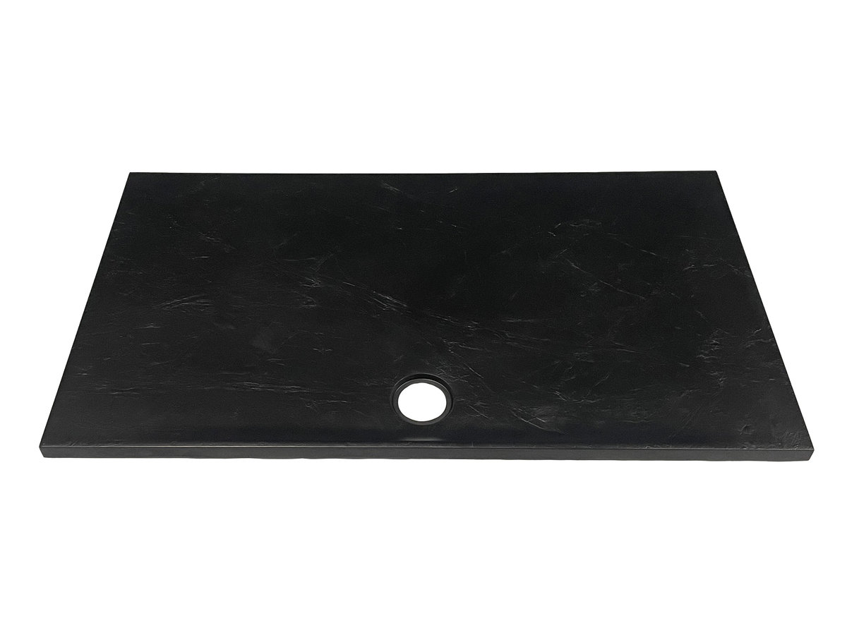 Brodzik prysznicowy prostokątny, antypoślizgowy, czarny, 140 x 90 cm, polski producent / IdealStones
