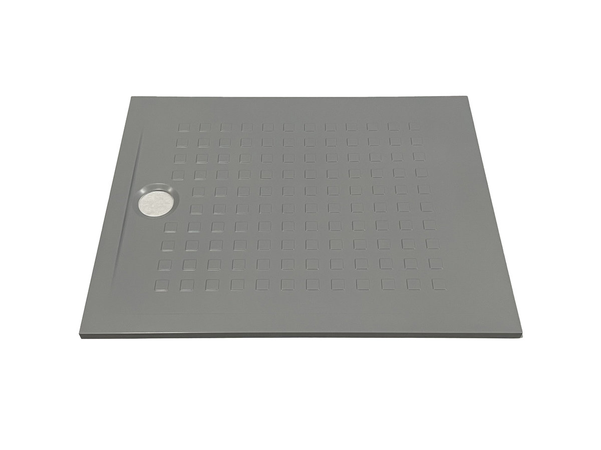 Brodzik prysznicowy prostokątny, antypoślizgowy, szary, 100 x 80 cm, polski producent / IdealStones