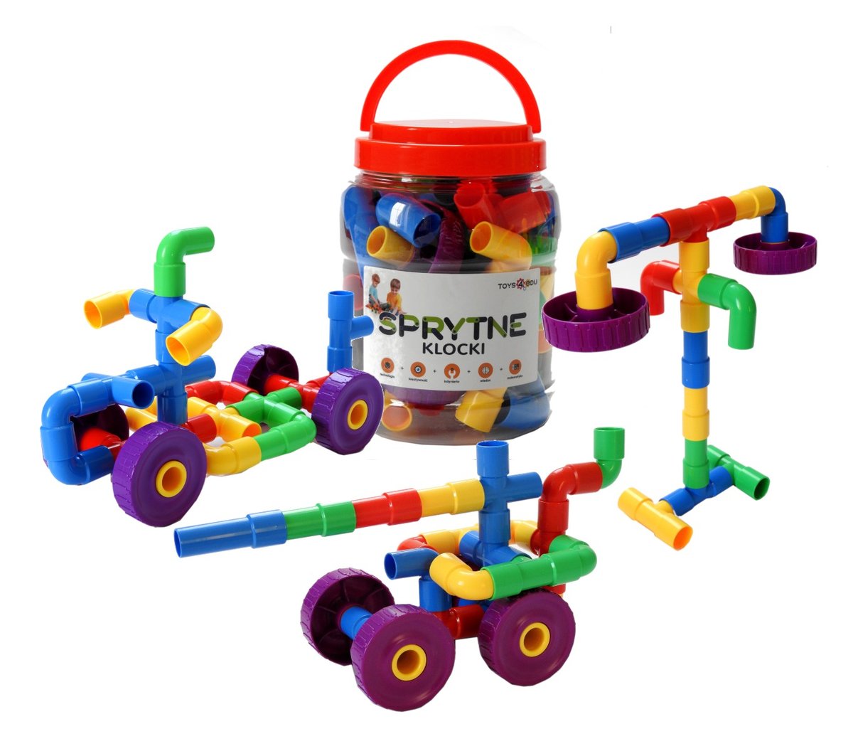 Sprytne Klocki. Klocki Konstrukcyjne Tubes 28 Elementów Toys4Edu