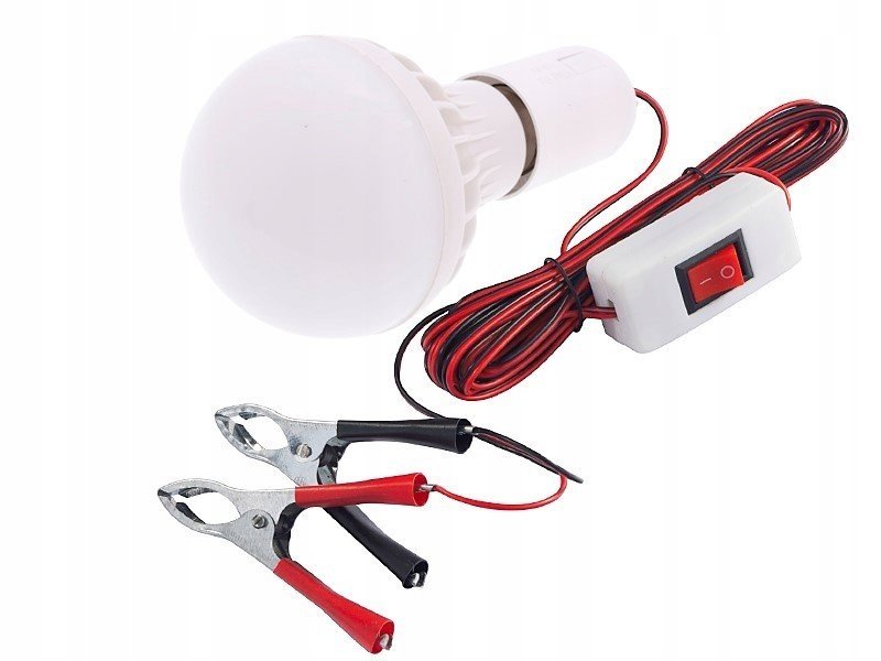 Lampa Led 12V Z Zaciskami - Krokodylkami