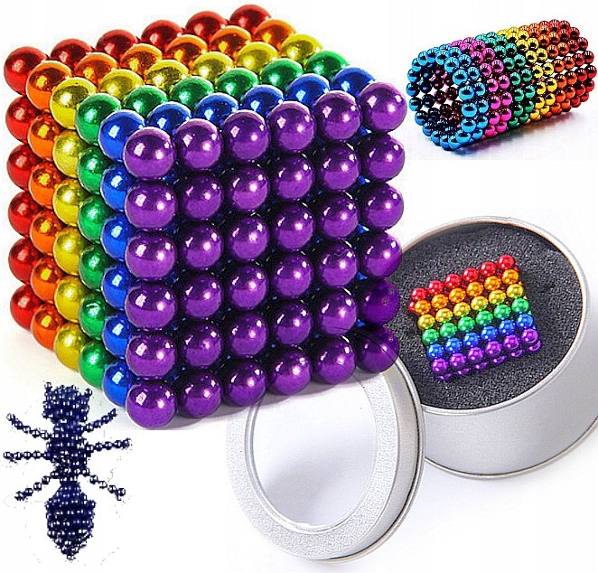 klocki KULKI MAGNETYCZNE NEOCUBE 5MM 216SZT mixBOX