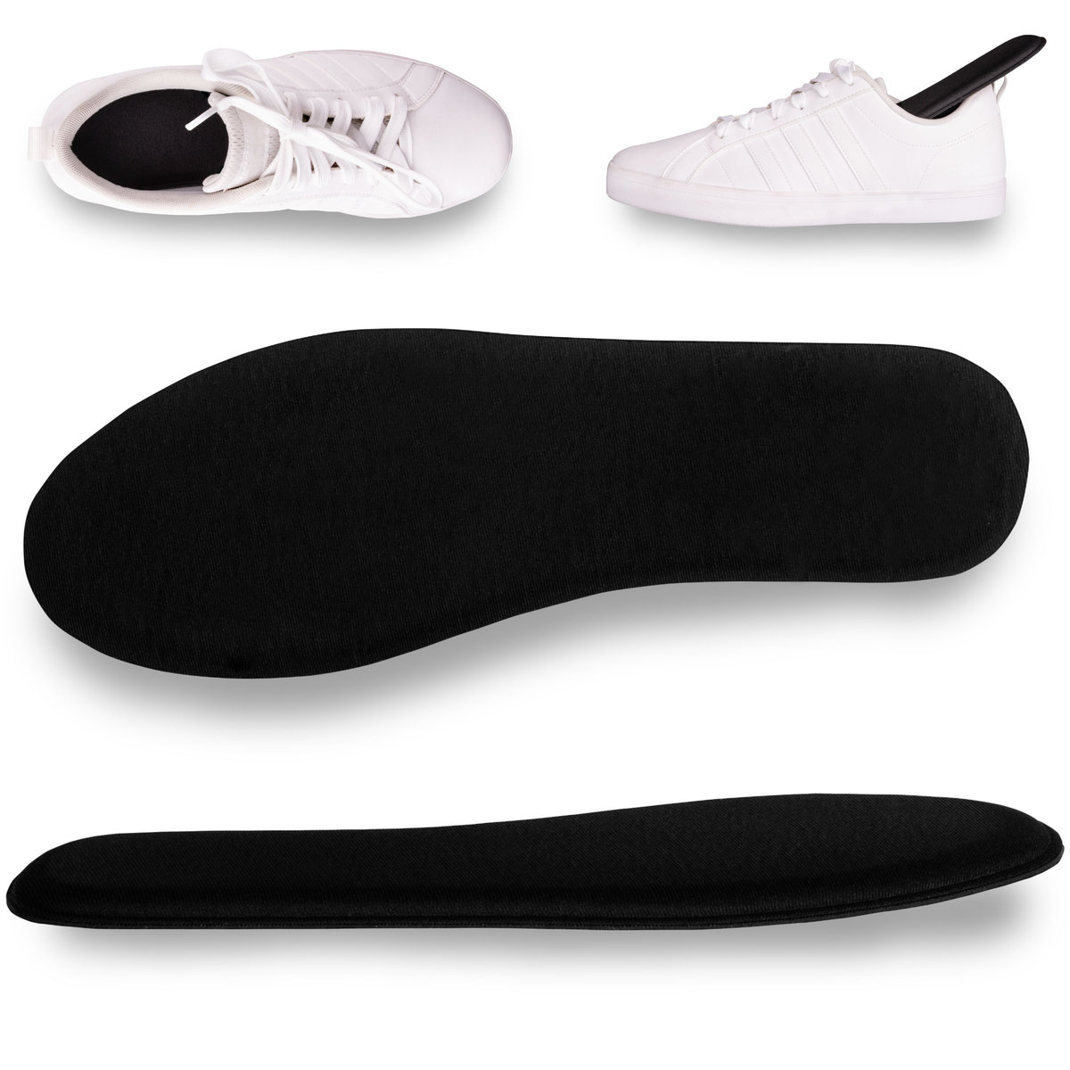 Wkładki do butów z pamięcią kształtu stopy MEMORY FOAM czarne rozm. 36