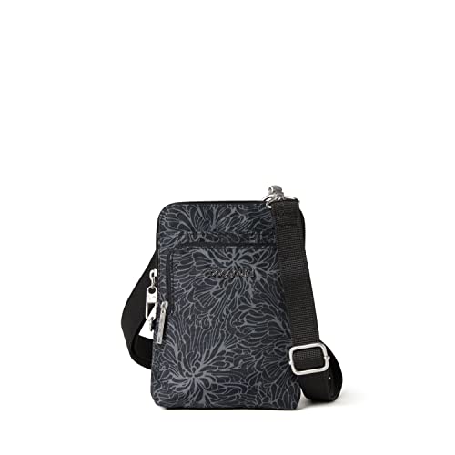 Baggallini Securtex antykradzieżowa damska torba crossbody, jeden rozmiar, Nadruk o północy, Rozmiar Uniwersalny