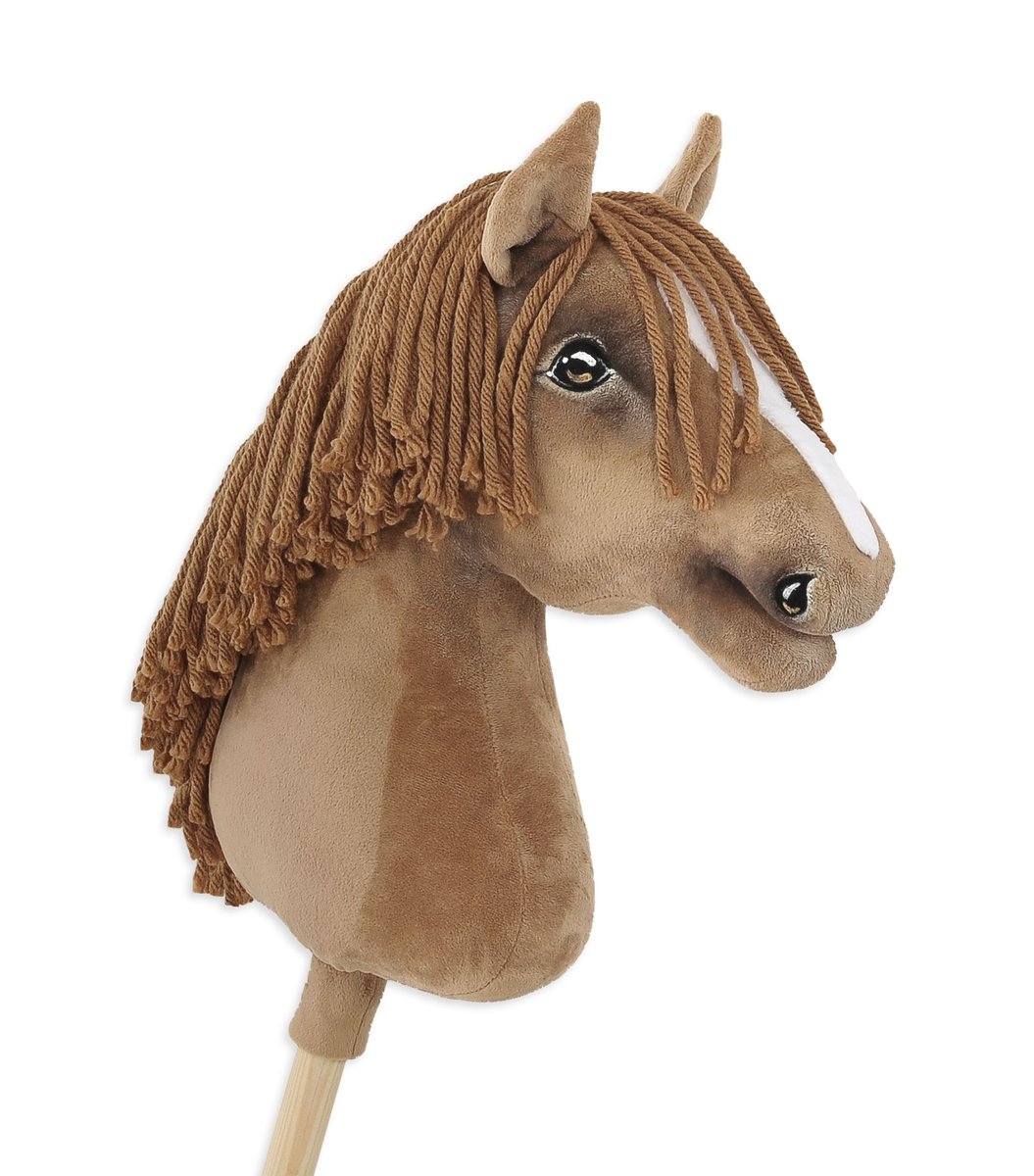 Hobby Horse Duży Koń Na Kiju Premium - Jasny Kasztan A3 /  Super Hobby Horse