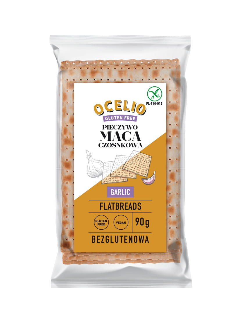 Ocelio Bezglutenowe Pieczywo Maca Czosnkowa 90g