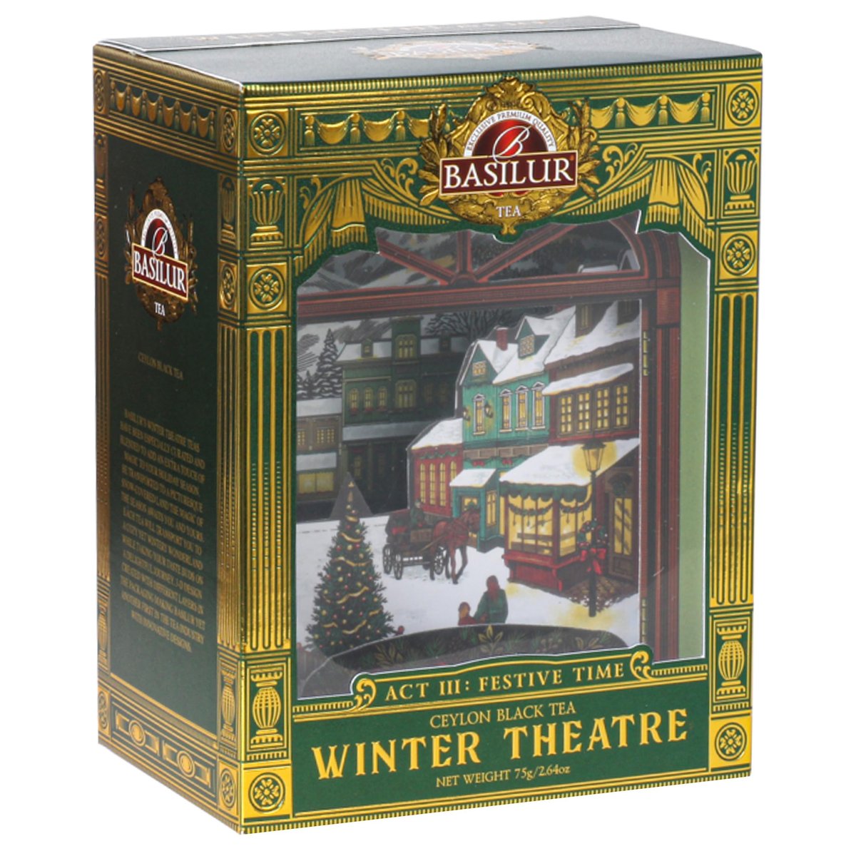BASILUR Winter Theatre ACT III - Czarna herbata liściasta, cejlońska Orange Pekoe 75g x1