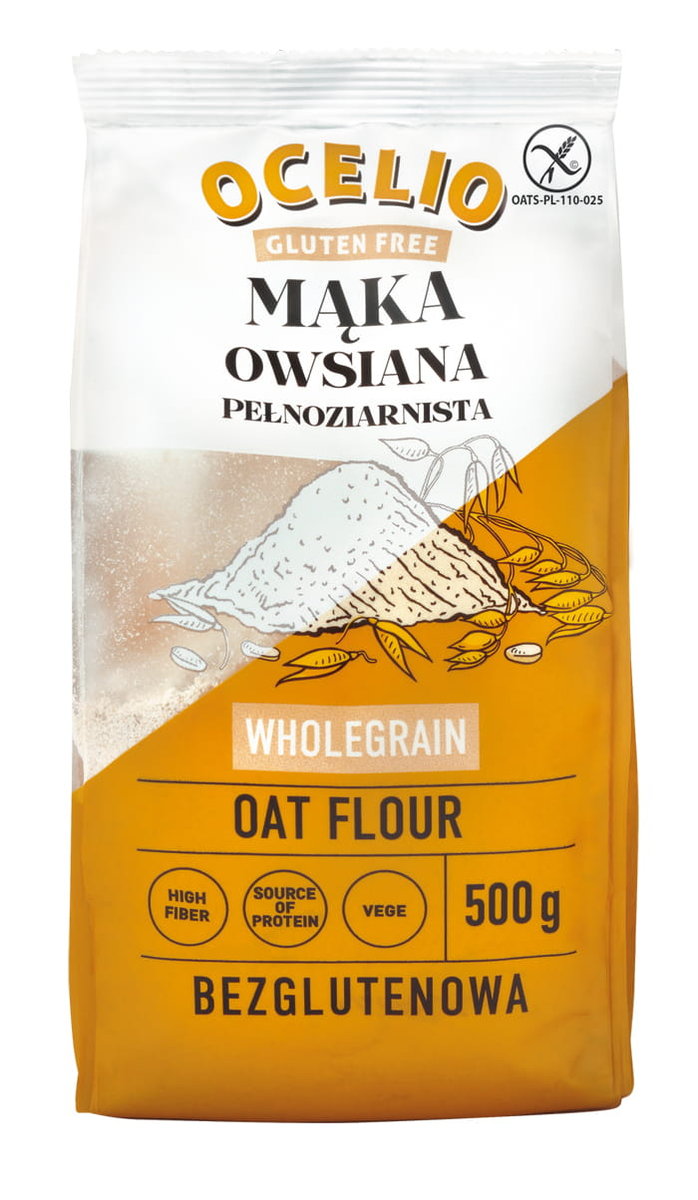 Ocelio Bezglutenowa Mąka Owsiana 500g