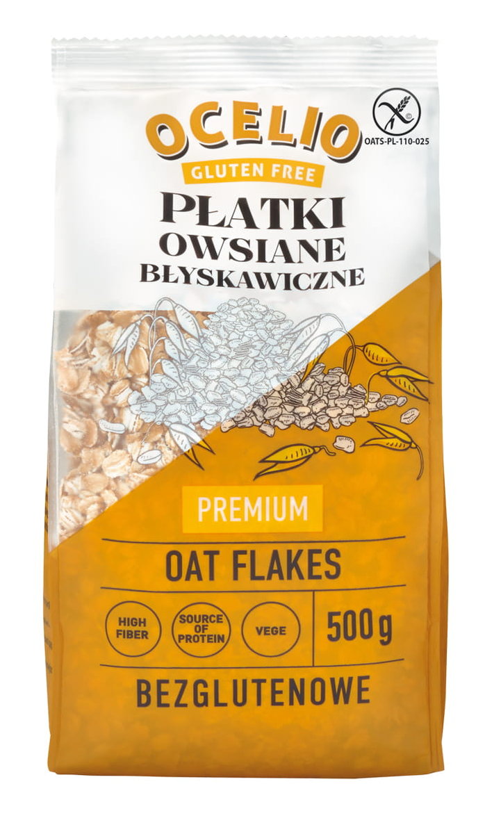 Ocelio Bezglutenowe Płatki Owsiane Premium 500g